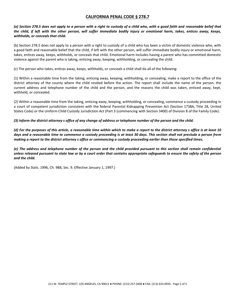 Good Cause Report - County of Los Angeles, California, Page 5