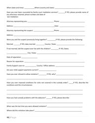 Child Abduction Questionnaire - County of Los Angeles, California, Page 10
