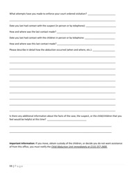 Child Abduction Questionnaire - County of Los Angeles, California, Page 11