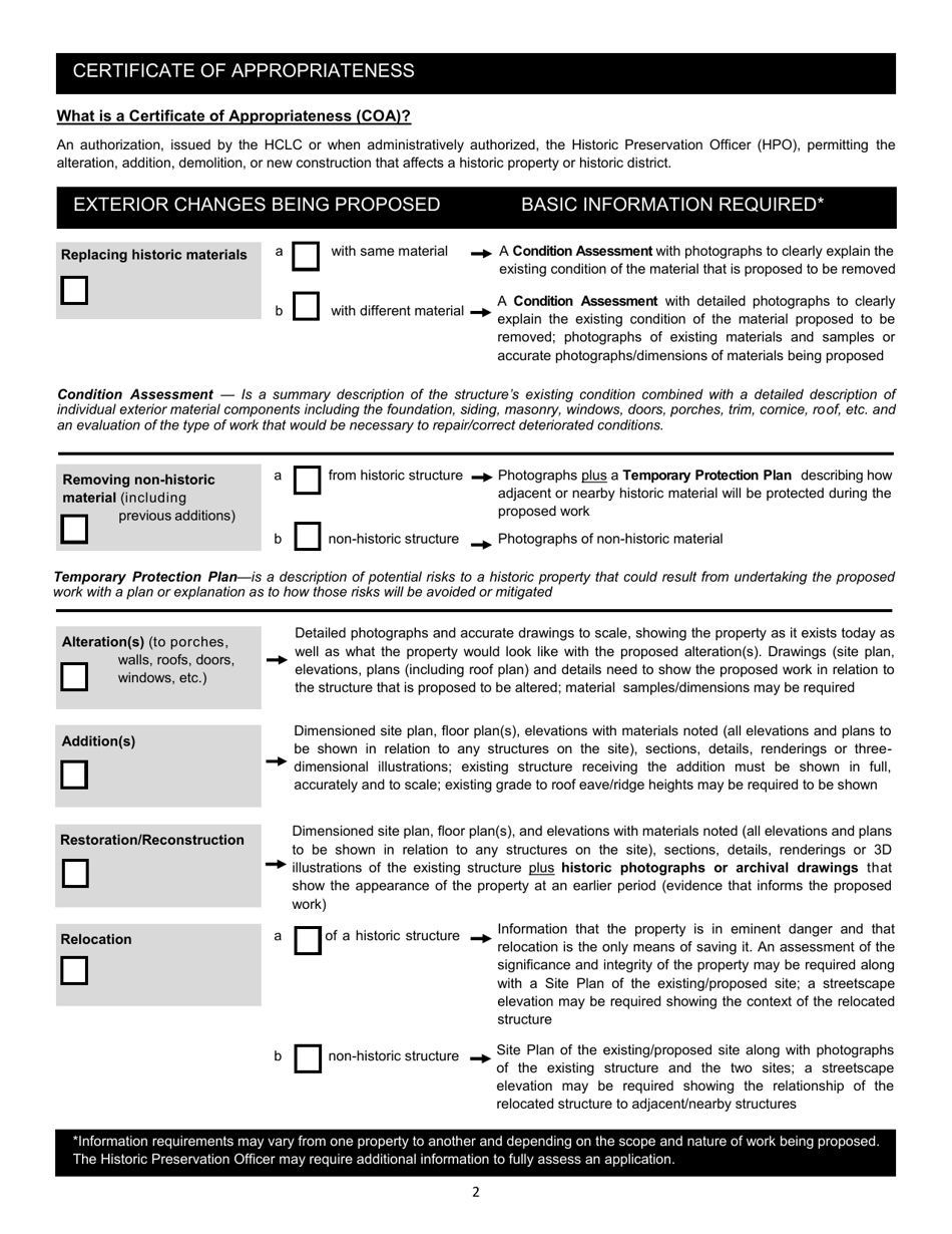 2022 City of Fort Worth, Texas Certificate of Appropriateness ...