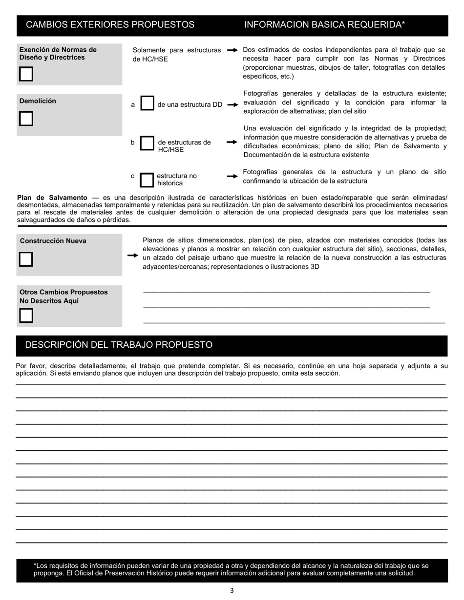 Certificado De Idoneidad - Comision De Hitos Historicos Y Culturales - City of Fort Worth, Texas (Spanish), Page 3