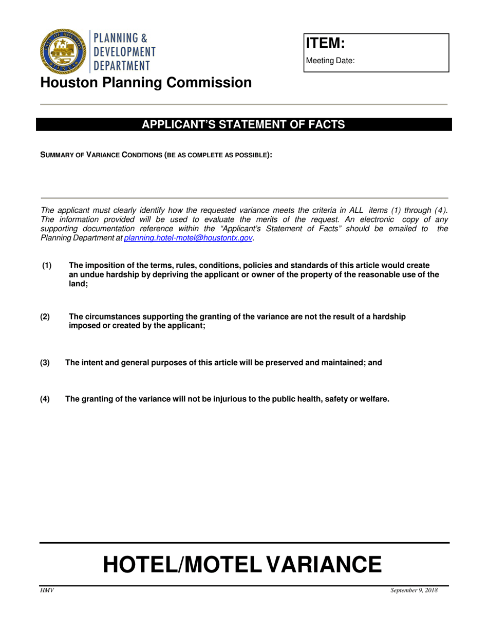 Hotel / Motel Variance - City of Houston, Texas, Page 3