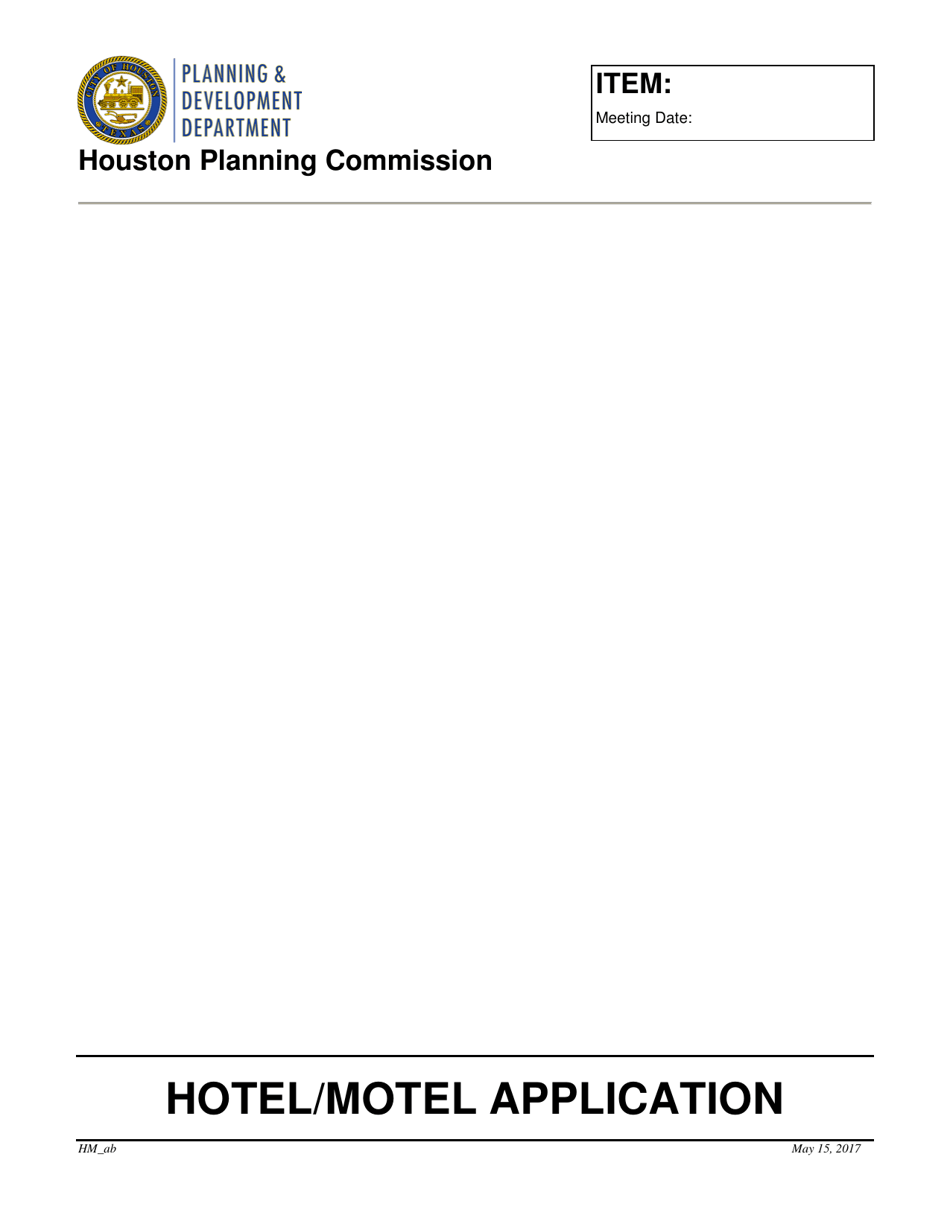 Hotel / Motel Application - City of Houston, Texas, Page 3