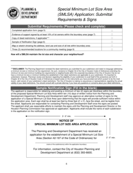 Special Minimum Lot Size Area (Smlsa) Application - City of Houston, Texas, Page 6