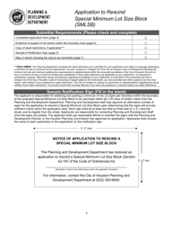 Application to Rescind Special Minimum Lot Size Block (Smlsb) - City of Houston, Texas, Page 5