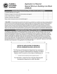 Application to Rescind Special Minimum Building Line Block (Smblb) - City of Houston, Texas, Page 5