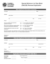 Special Minimum Lot Size Block (Smlsb) Renewal Application - City of Houston, Texas, Page 4