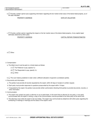 Form ALA FL-006 Order Appointing Real Estate Expert - County of Alameda, California, Page 2