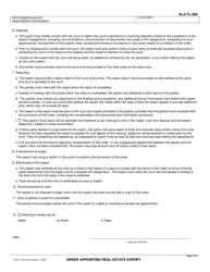 Form ALA FL-006 Order Appointing Real Estate Expert - County of Alameda, California, Page 3