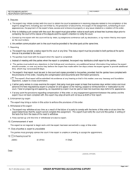 Form ALA FL-004 Order Appointing Accounting Expert - County of Alameda, California, Page 3