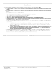 Form ALA-PT-001 Pretrial Release Order and Release Agreement - County of Alameda, California, Page 3