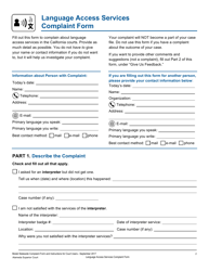 Language Access Services Complaint Form - Counrt of Alameda, California, Page 2