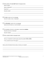 Language Access Services Complaint Form - Counrt of Alameda, California, Page 3
