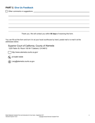 Language Access Services Complaint Form - Counrt of Alameda, California, Page 4