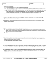 Form ALA ADOPT-060 Petition for Adoption of Adult or Married Minor - County of Alameda, California, Page 2