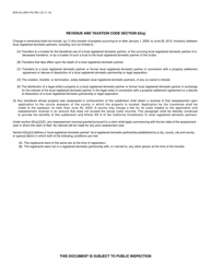 Form BOE-62-LRDP Claim for Reassessment Reversal for Local Registered Domestic Partners - County of Alameda, California, Page 2