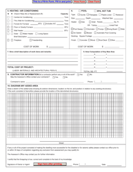 Form 111-1009-041 Cost Questionnaire for Additions and Alterations - Residential - County of Alameda, California, Page 2