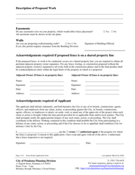 Fence Permit Application Form - City of Petaluma, California, Page 2