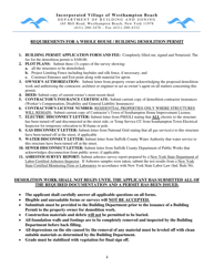 Building Permit Application - Incorporated Village of Westhampton Beach, New York, Page 4