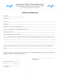 Updated Certificate of Occupancy Request Application - Village of Westhampton Beach, New York, Page 3