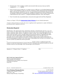 Zoning Permit Application Form - City of Petaluma, California, Page 2