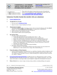 Conditional Use Permit Application Checklist &amp; Information Handout - City of Petaluma, California