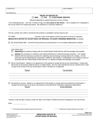 Form RI-ADR003 Mediator&#039;s Notice of Acceptance or Recusal to Court-Ordered Mediation - County of Riverside, California, Page 2