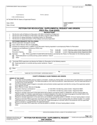 Document preview: Form RI-CR031 Petition for Revocation - Supplemental Request and Orders - County of Riverside, California