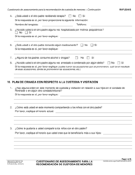 Formulario RI-FL024 Cuestionario De Asesoramiento Para La Recomendacion De Custodia De Menores - County of Riverside, California (Spanish), Page 4
