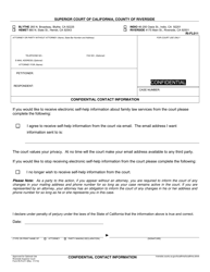 Document preview: Form RI-FL011 Confidential Contact Information - County of Riverside, California