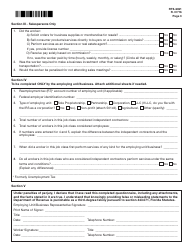 Form RTS-6061 Independent Contractor Analysis - Florida, Page 3