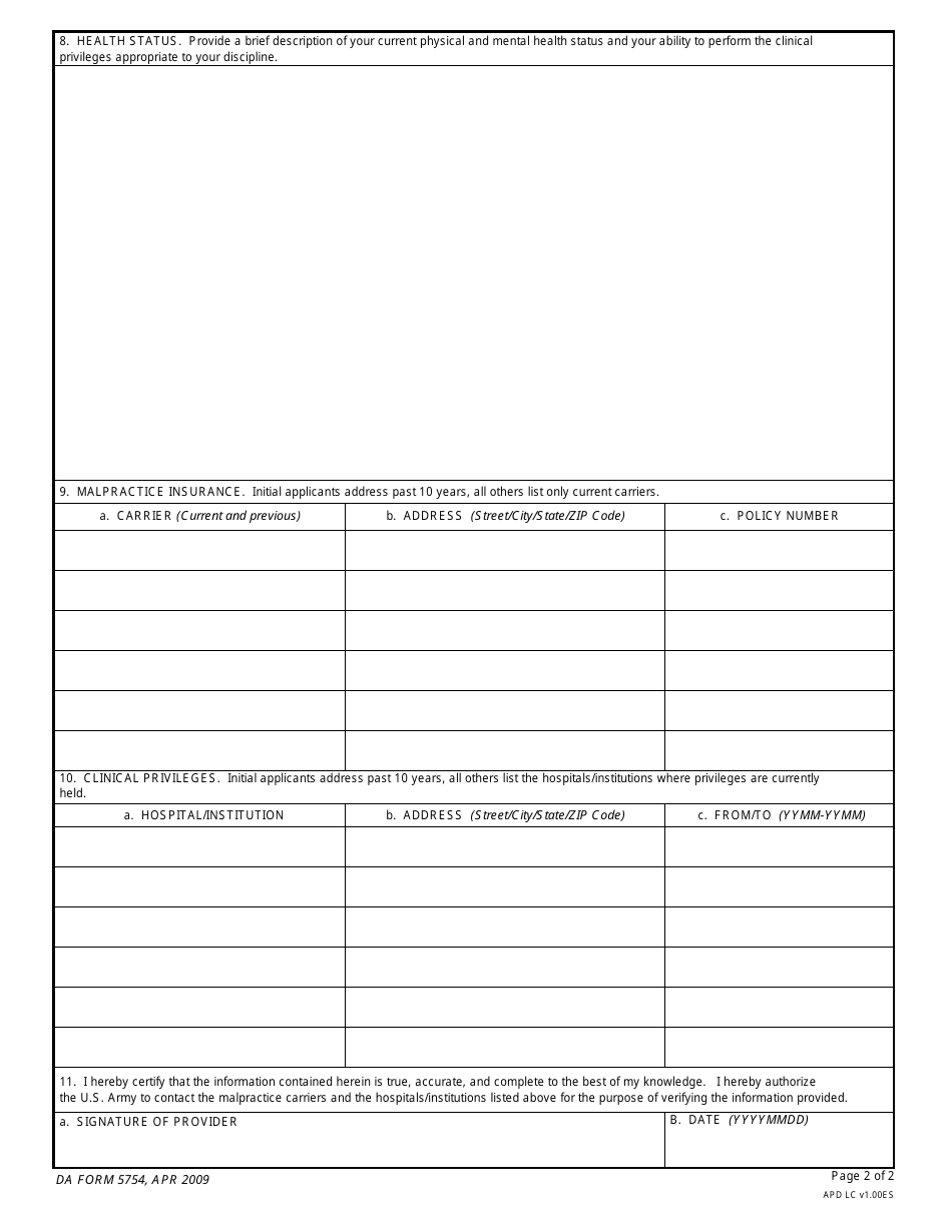 DA Form 5754 - Fill Out, Sign Online and Download Fillable PDF ...