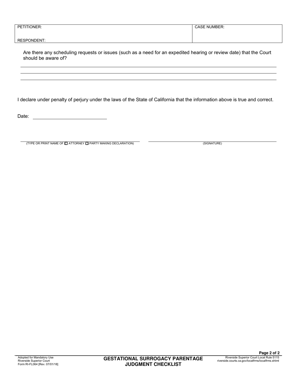 Form RI-FL064 - Fill Out, Sign Online and Download Fillable PDF, County ...