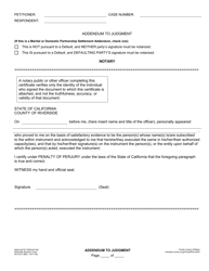 Form RI-FL017 Addendum to Judgment - County of Riverside, California, Page 7
