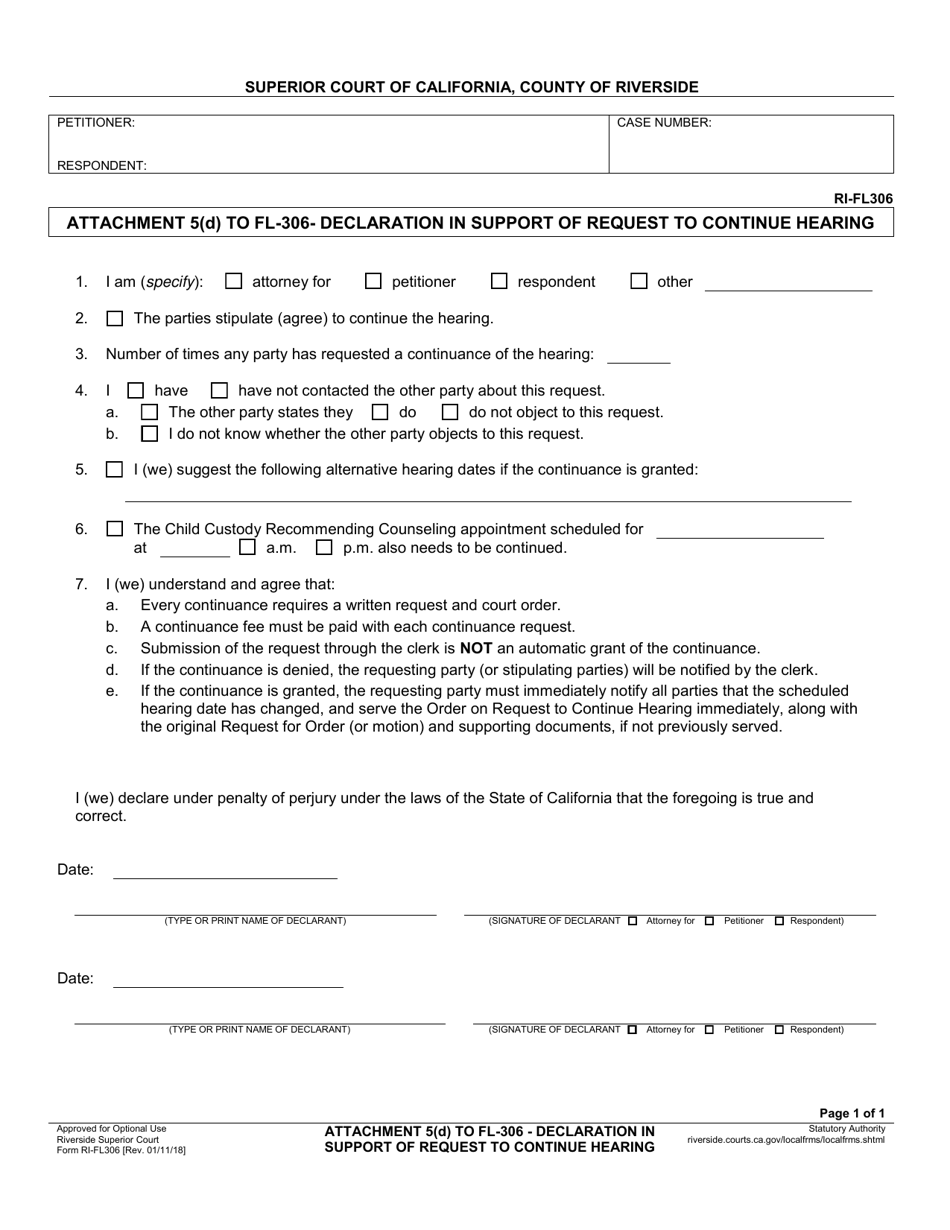 Form RI-FL306 Attachment 5(D) - Fill Out, Sign Online and Download ...