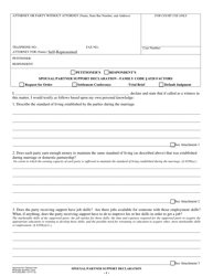 Form RI-FL005 Spousal/Partner Support Declaration - County of Riverside, California, Page 4