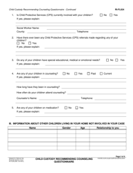 Form RI-FL024 Child Custody Recommending Counseling Intake Questionnaire - County of Riverside, California, Page 2