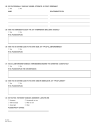 Form RI-JS002 Juror Questionnaire for Civil Cases - County of Riverside, California, Page 5