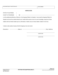 Form RI-A804 Petition for Adoption (Adult) - County of Riverside, California, Page 3