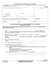 Document preview: Form RI-PR061 Declaration in Support of Order Dispensing With Accounting - County of Riverside, California