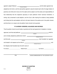 Form RI-A831 Decree of Adoption (Adult) - County of Riverside, California, Page 2