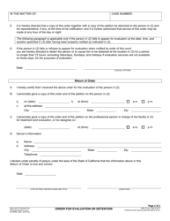 Form RI-PR065 Order for Evaluation or Detention - County of Riverside, California, Page 2