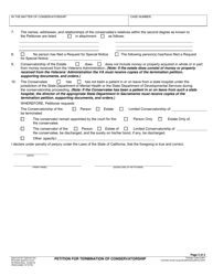 Form RI-PR045 Petition for Termination of Conservatorship - County of Riverside, California, Page 2