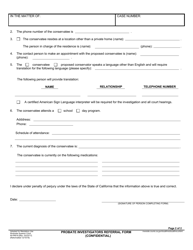 Form RI-PR016 Probate Investigators Referral Form - County of Riverside, California, Page 2