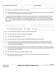 Form RI-PR047 Order for Conservatorship (Lps) - County of Riverside, California, Page 3