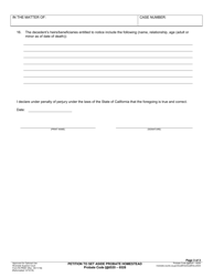 Form RI-PR081 Petition to Set Aside Probate Homestead - County of Riverside, California, Page 3