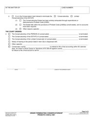 Form RI-PR046 Order Terminating Conservatorship - County of Riverside, California, Page 2