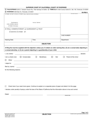 Document preview: Form RI-PR011 Objection - County of Riverside, California
