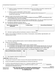 Form RI-PR006 First and Final Report of Personal Representative; Petition for Final Distribution and for Payment of Compensation - County of Riverside, California, Page 6