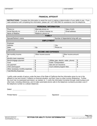 Form RI-TR018 Petition for Ability-To-Pay Determination - County of Riverside, California, Page 3